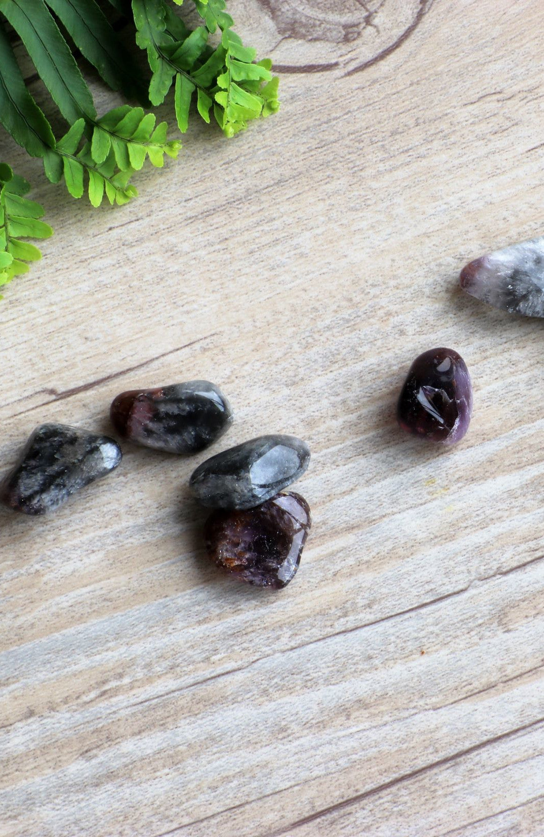 Cacoxenite Amethyst Tumbled Stone